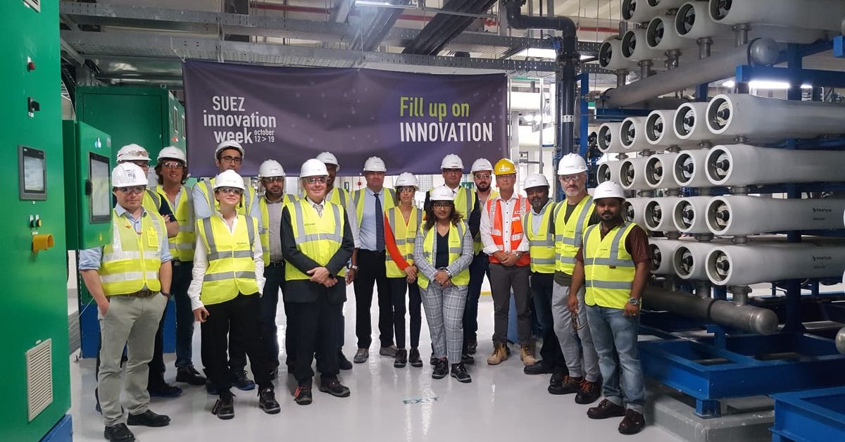 Visit of Suez water treatment plant in Aspire CCI France Qatar